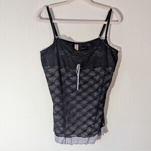 Torrid Black Gray Lace Lingerie Cami Top Women's Size 2X